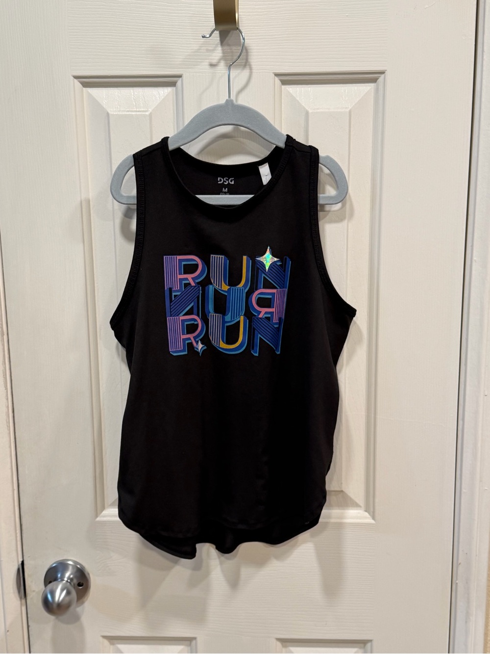 DSG Black Run Graphic Tank Top M (10/12) NWT